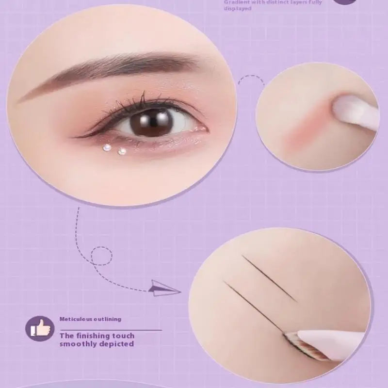 Professional Makeup Brush Kit – 10 Violet Brushes