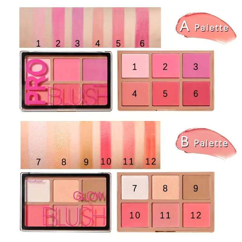 6 Blush Palette – Matte & Iridescent