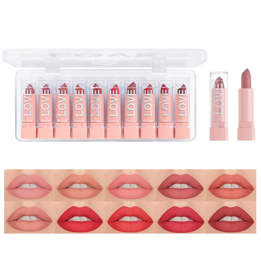 10 Lipstick Kit – Matte & Glossy