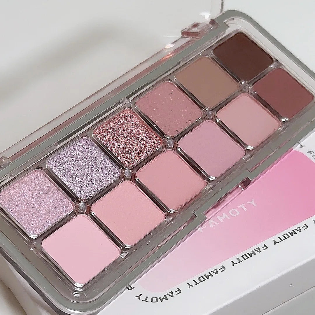 Tea Apricot Eyeshadow Palette – 12 Matte Shades