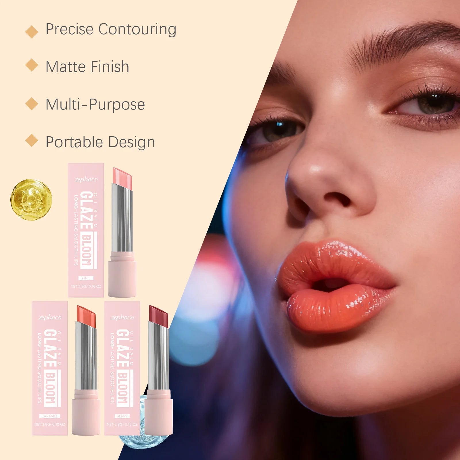 Portable Lip Tint Trio – Moisturizing & Sweatproof