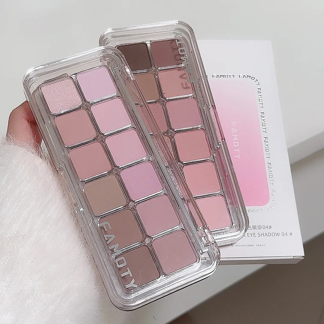 Tea Apricot Eyeshadow Palette – 12 Matte Shades