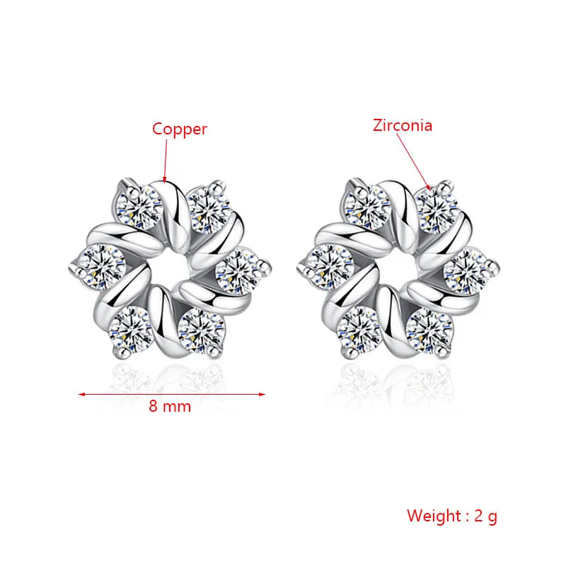 Flower Earrings – Crystal & Minimalism