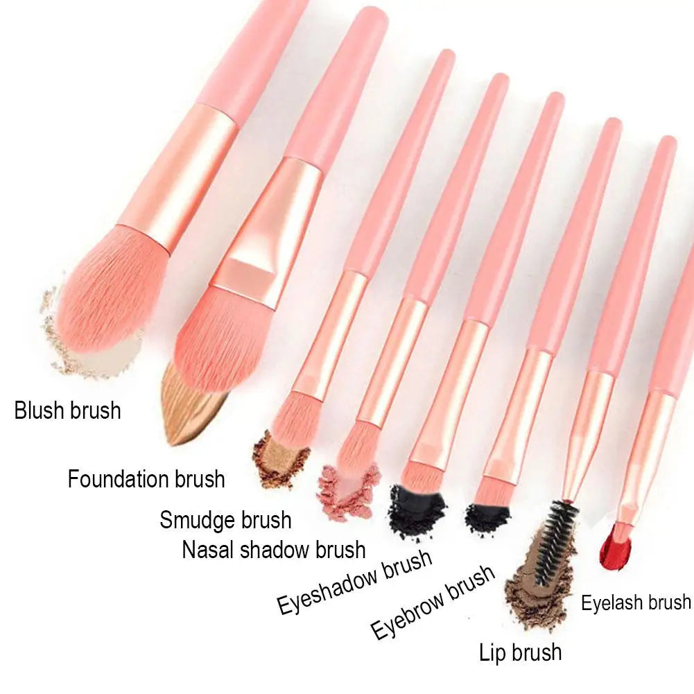 8-Piece Brush Set – Face & Eyes