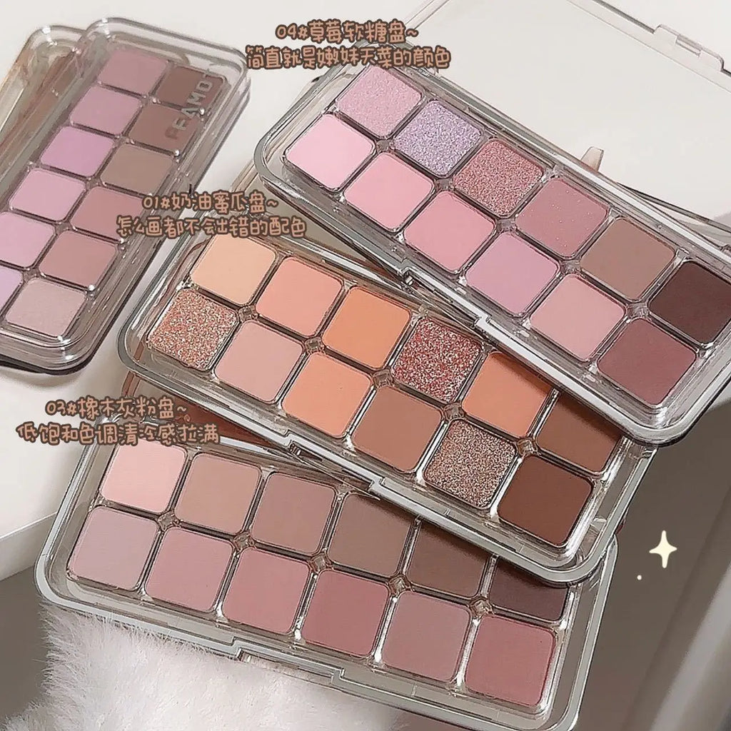 Tea Apricot Eyeshadow Palette – 12 Matte Shades