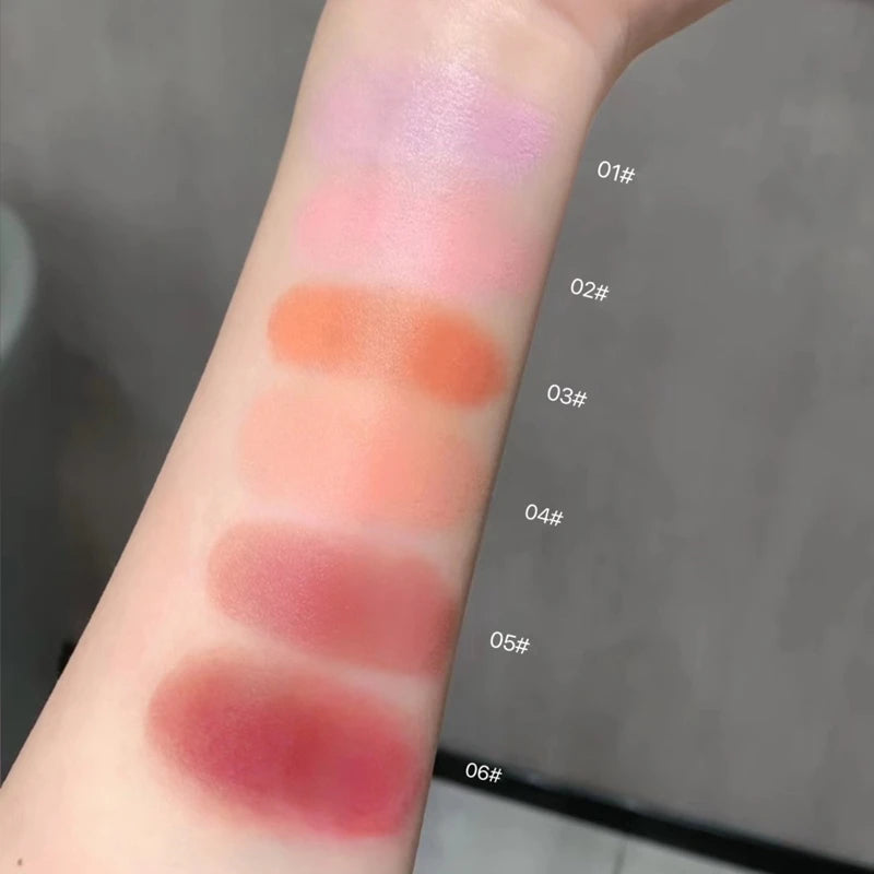 6-Color Cream Blush – Natural Effect & Long-Lasting