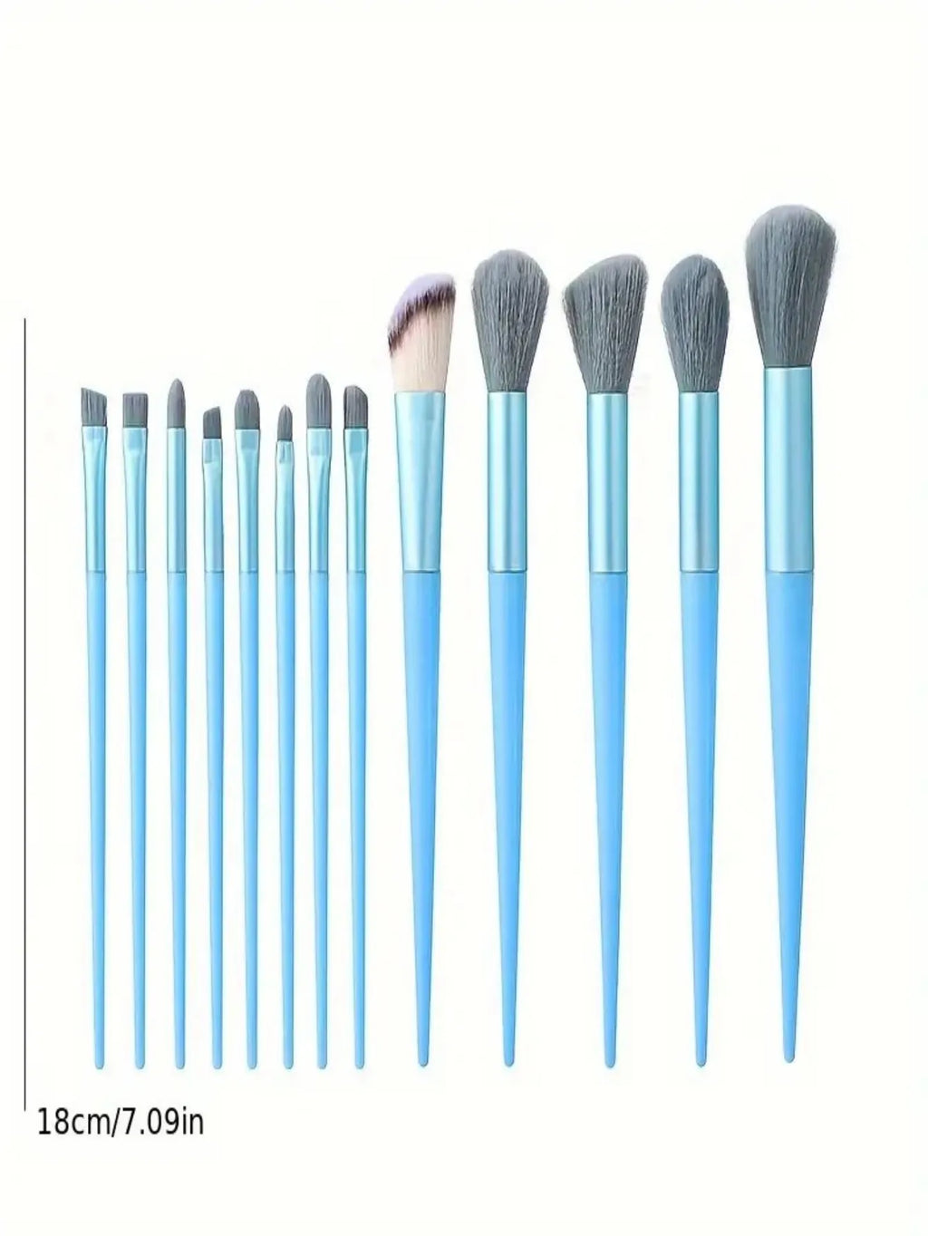 Makeup Brush Set – 13 pieces + Sponge & Powder Puff