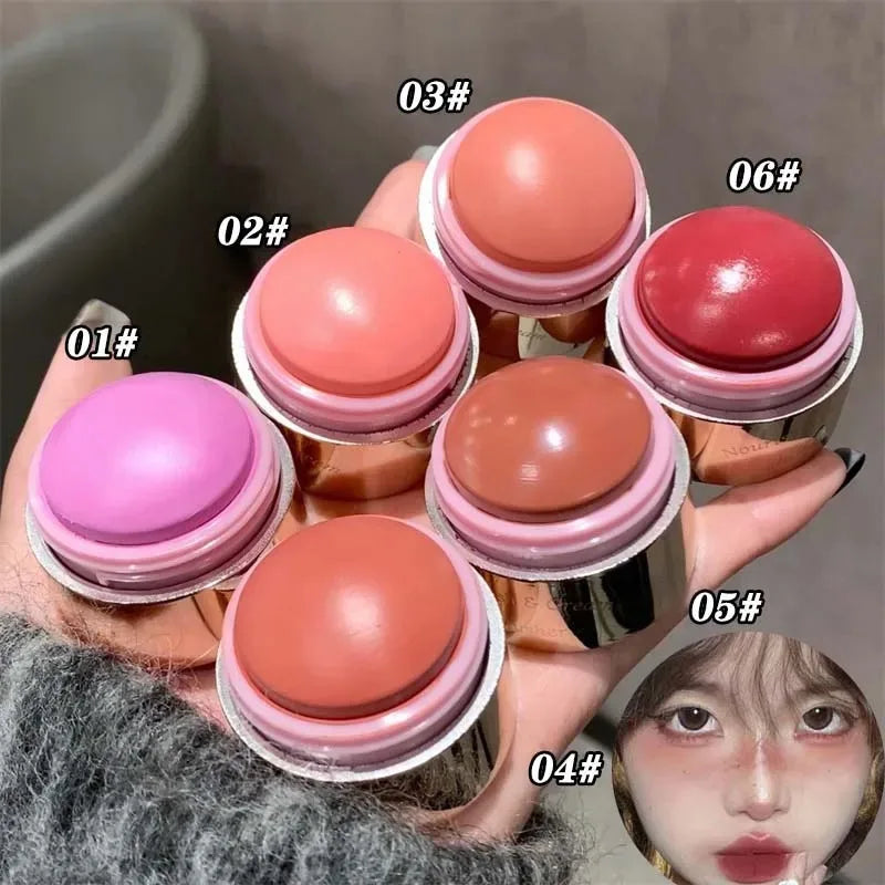 6-Color Cream Blush – Natural Effect & Long-Lasting