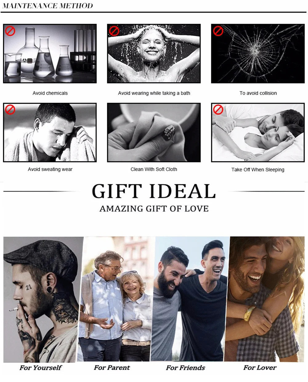 Men’s Black Square Necklace – Stainless Steel