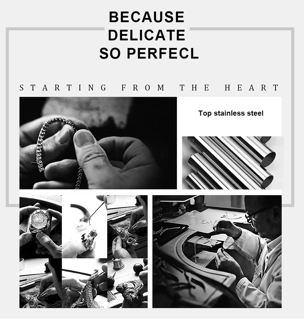 Men’s Black Square Necklace – Stainless Steel