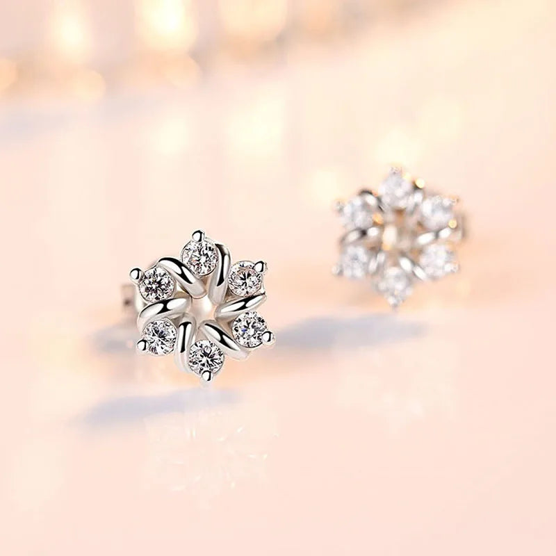 Flower Earrings – Crystal & Minimalism