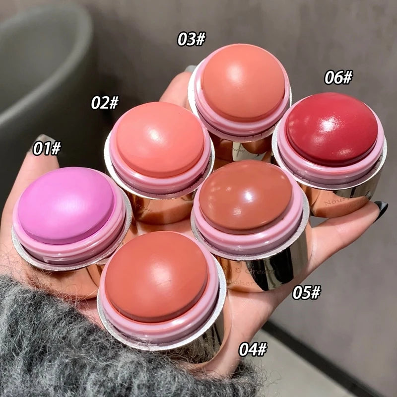 6-Color Cream Blush – Natural Effect & Long-Lasting