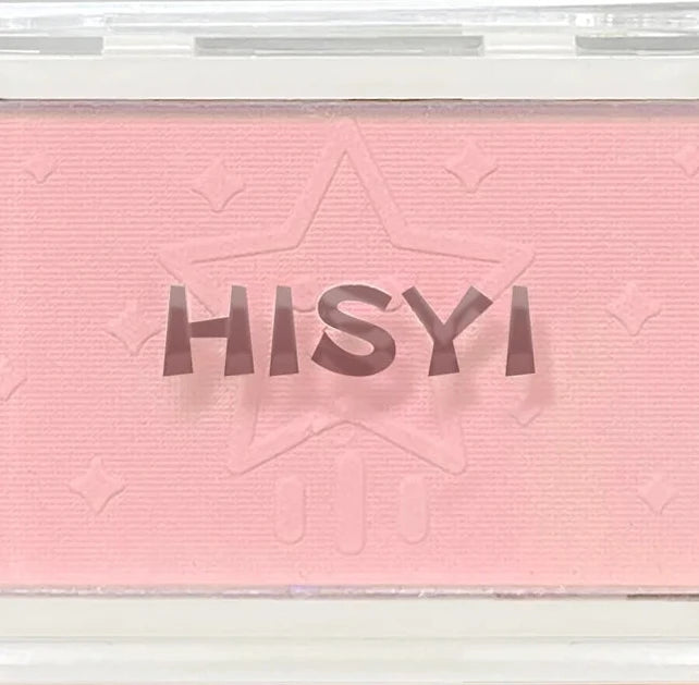 Pink makeup palette with 'HISYI' branding on a white background